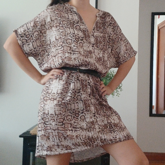 NWT Halston Snakeskin Pattern Tunic Dress - Picture 4 of 11